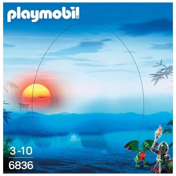 PLAYMOBIL - 6836 - oeuf de Pâques - Combattant avec dragon vert
