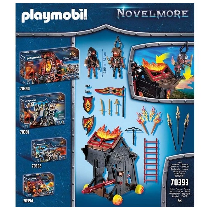 PLAYMOBIL - 70393 - Novelmore - Tour d'attaque mobile des chevaliers B