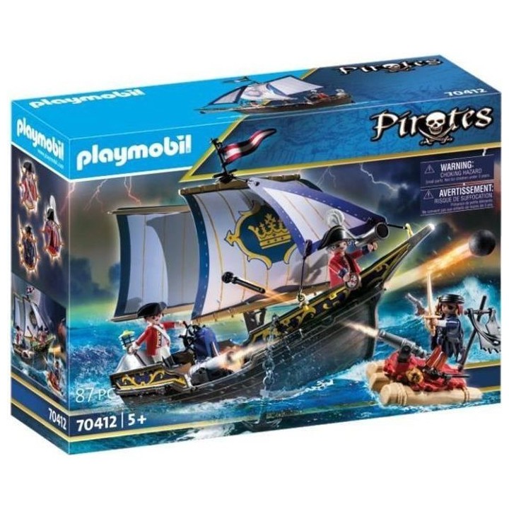 PLAYMOBIL 70412 - Les Pirates - Chaloupe des soldats