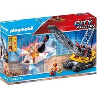 PLAYMOBIL - 70442 - Dragline avec mur de construction