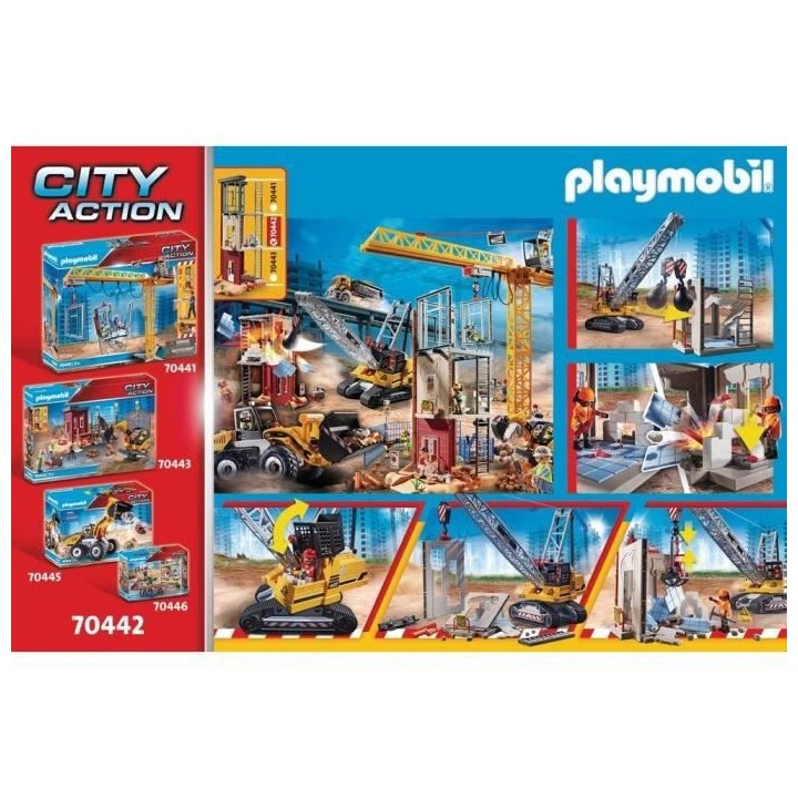 PLAYMOBIL - 70442 - Dragline avec mur de construction