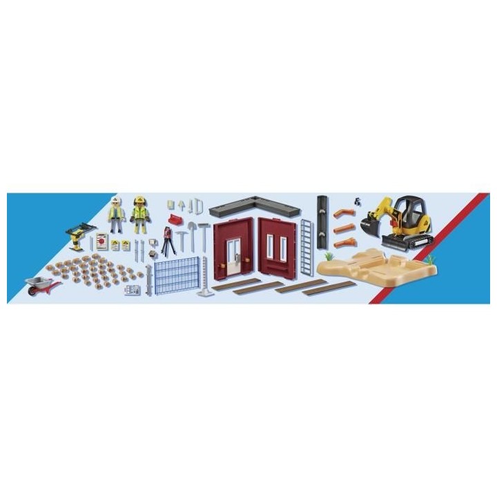 PLAYMOBIL - 70443 - Mini-pelleteuse et chantier