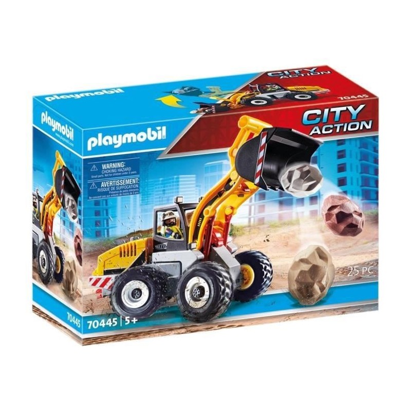 PLAYMOBIL - 70445 - Chargeuse sur pneus