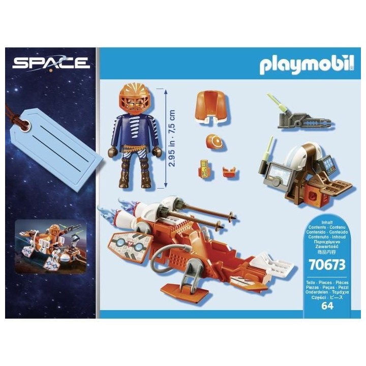 PLAYMOBIL - 70673 - Set cadeau Pilote et navette rapide