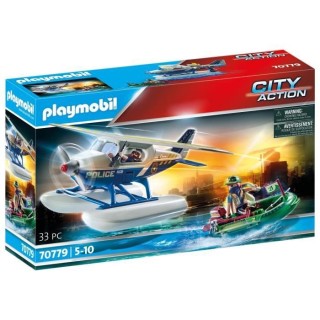 PLAYMOBIL - 70779 - Hydravion de police et bandit