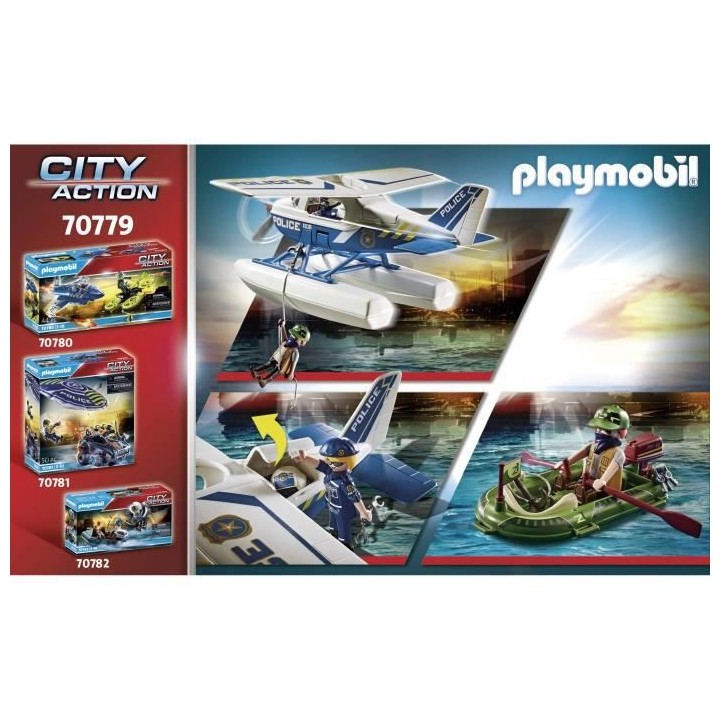 PLAYMOBIL - 70779 - Hydravion de police et bandit