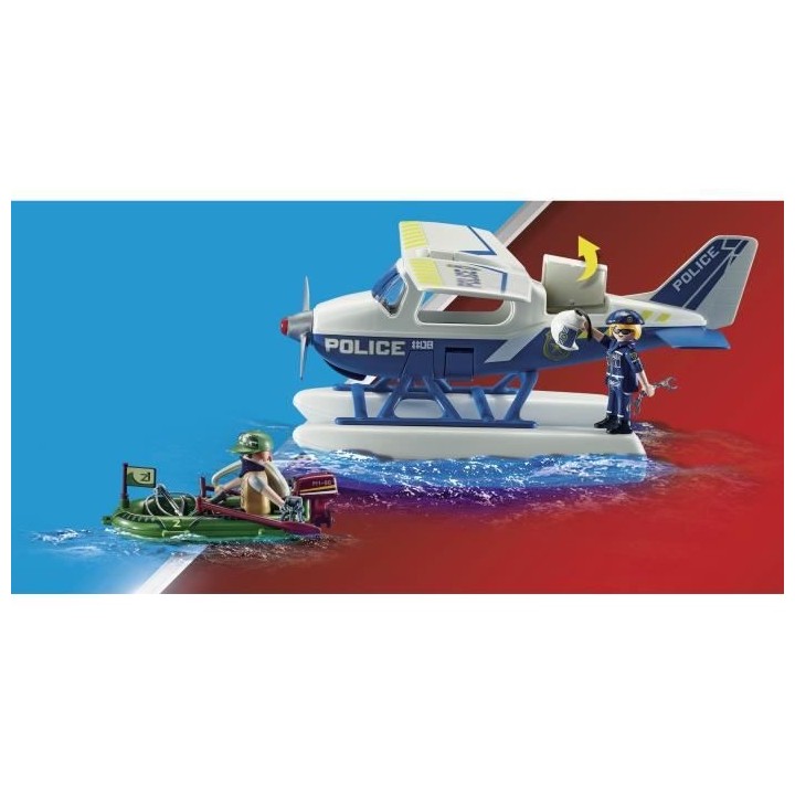 PLAYMOBIL - 70779 - Hydravion de police et bandit