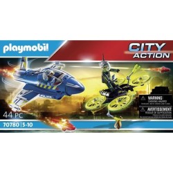 PLAYMOBIL - 70780 - Jet de police et drone