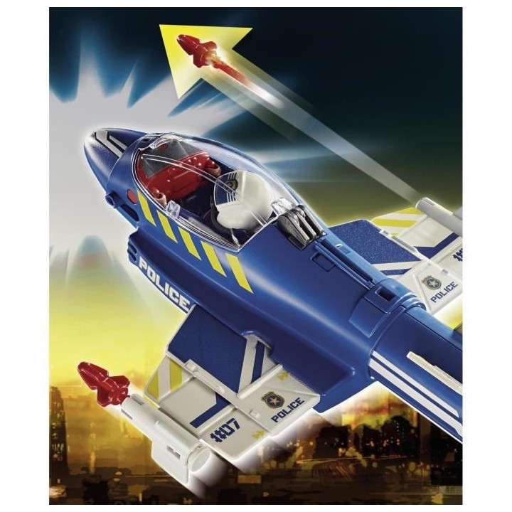 PLAYMOBIL - 70780 - Jet de police et drone