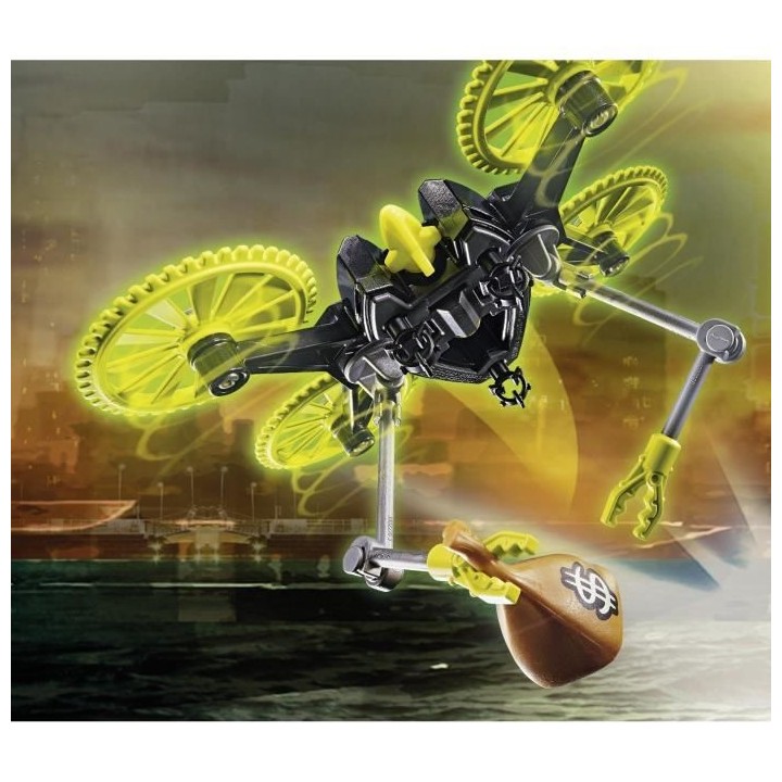PLAYMOBIL - 70780 - Jet de police et drone