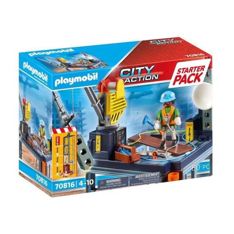 PLAYMOBIL - 70816 - Starter Pack Plateforme de construction