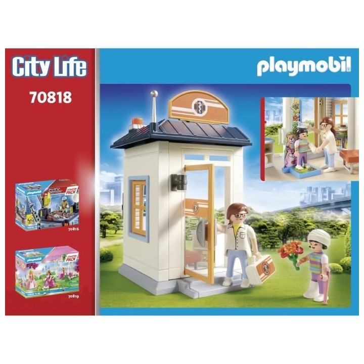 PLAYMOBIL - 70818 - Starter Pack Cabinet de pédiatre