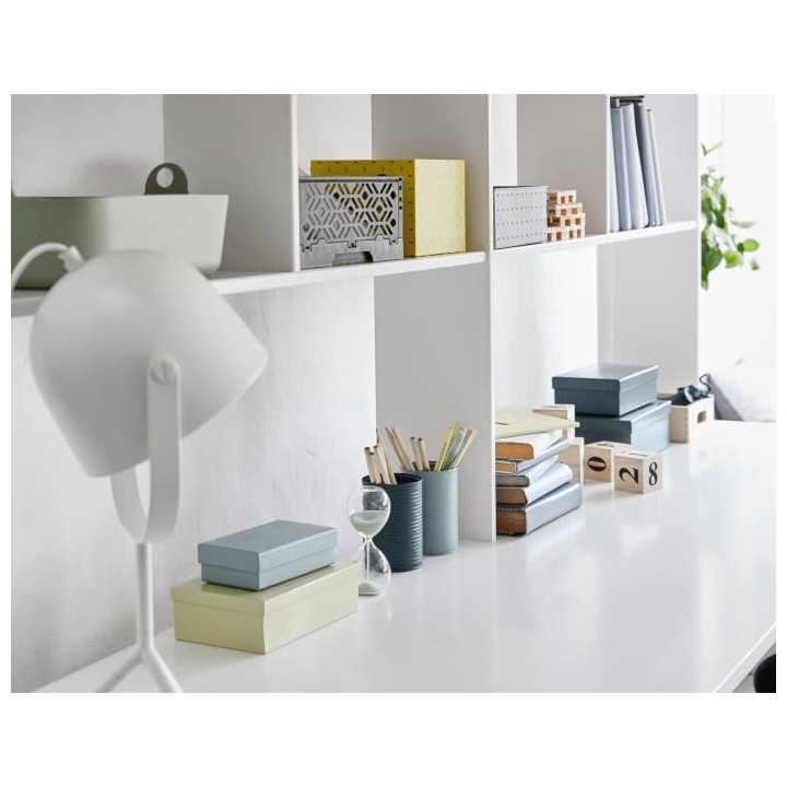 Lit mezzanine combiné - Bois massif - Blanc laqué - Sommier a lattes