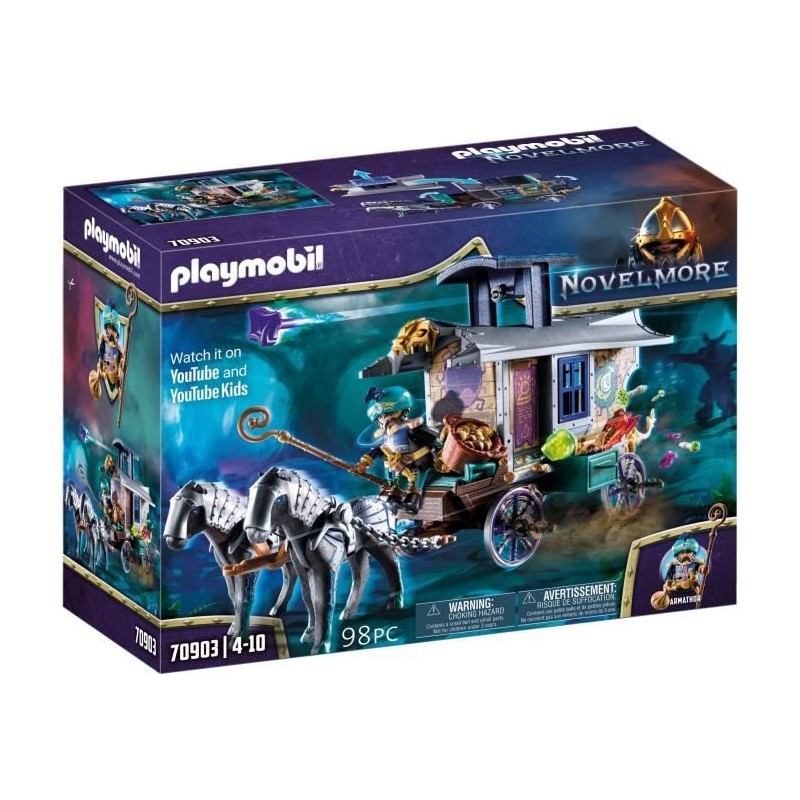 PLAYMOBIL - 70903 - Novelmore - Violet Vale - Marchand et chariot