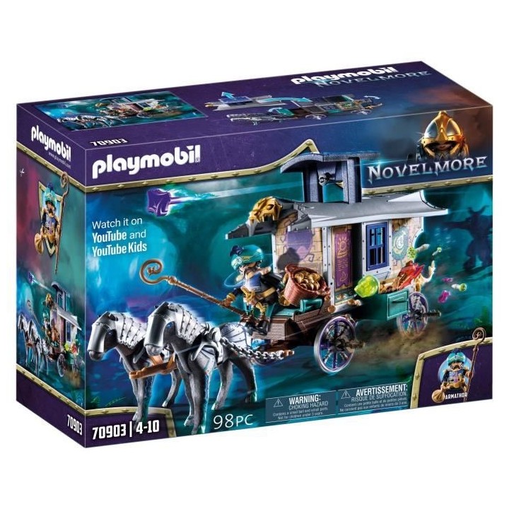 PLAYMOBIL - 70903 - Novelmore - Violet Vale - Marchand et chariot