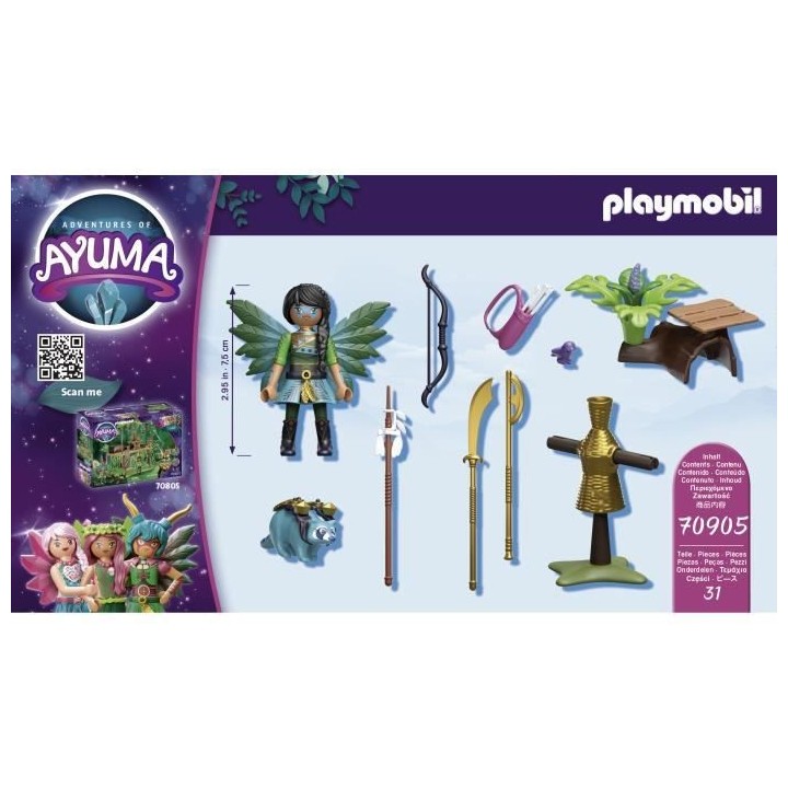 PLAYMOBIL - 70905 - AYUMA - Starter Pack - Knight Fairy avec raton lav