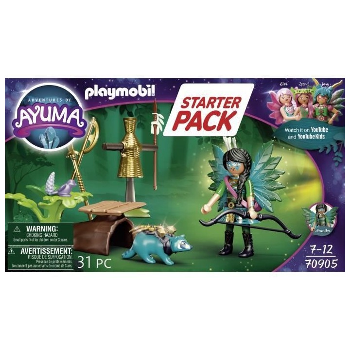 PLAYMOBIL - 70905 - AYUMA - Starter Pack - Knight Fairy avec raton lav