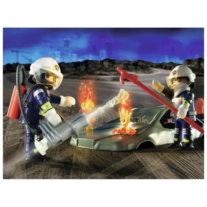 PLAYMOBIL - 70907 - Starter Pack Pompiers et incendie