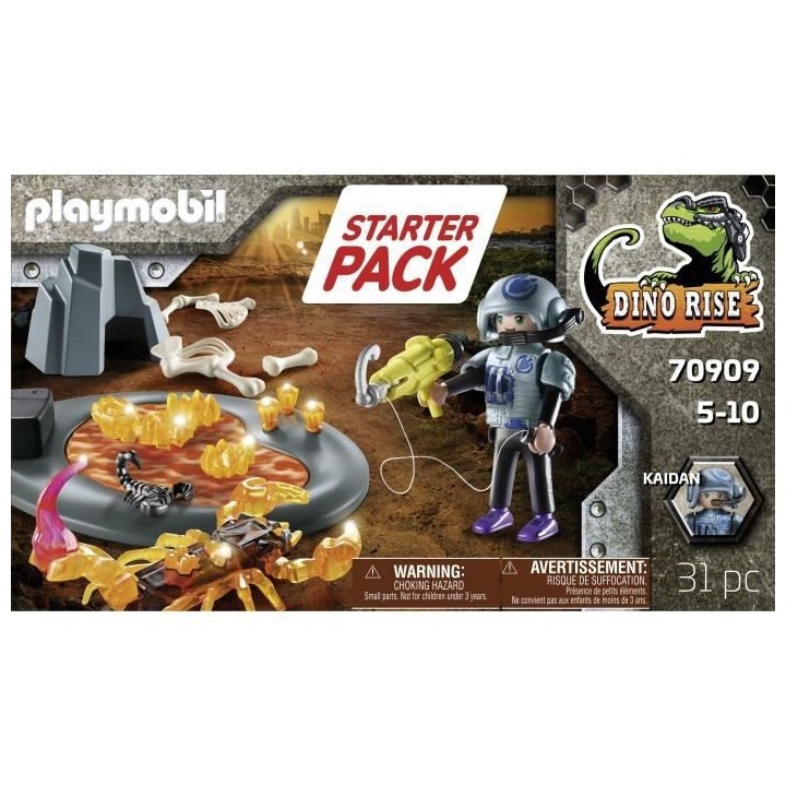 PLAYMOBIL - 70909 - Starter Pack Agent avec Scorpion de feu