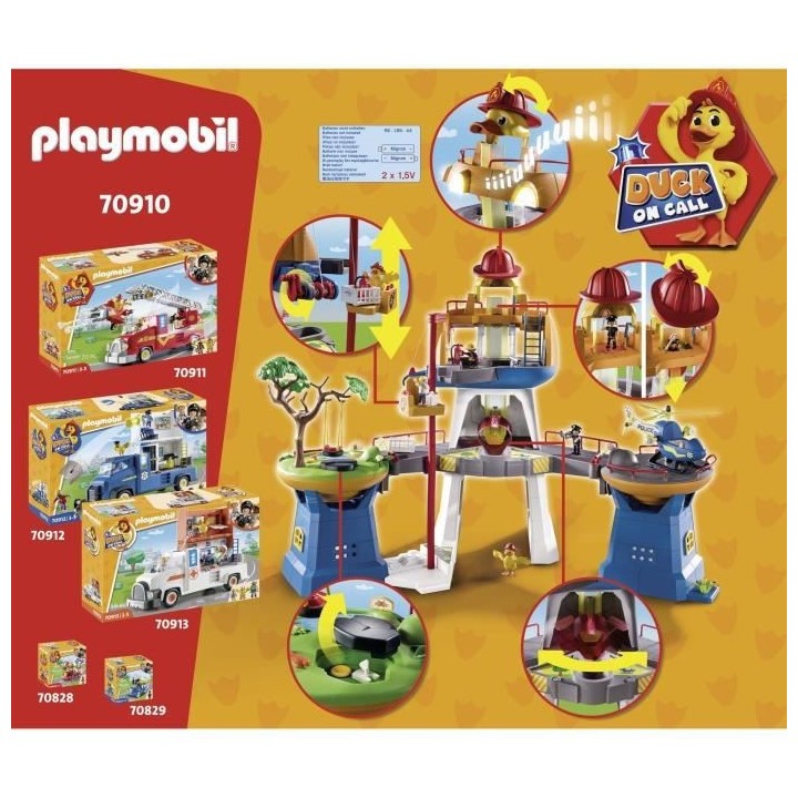 PLAYMOBIL - 70910 - DUCK ON CALL - Quartier général