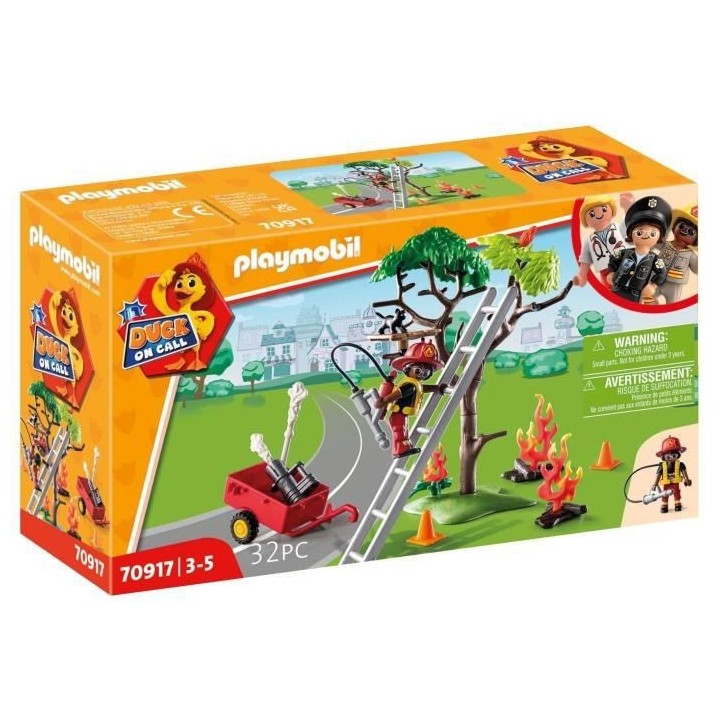 PLAYMOBIL - 70917 - DUCK ON CALL - Pompier et chat