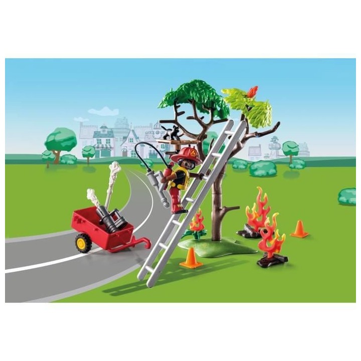 PLAYMOBIL - 70917 - DUCK ON CALL - Pompier et chat