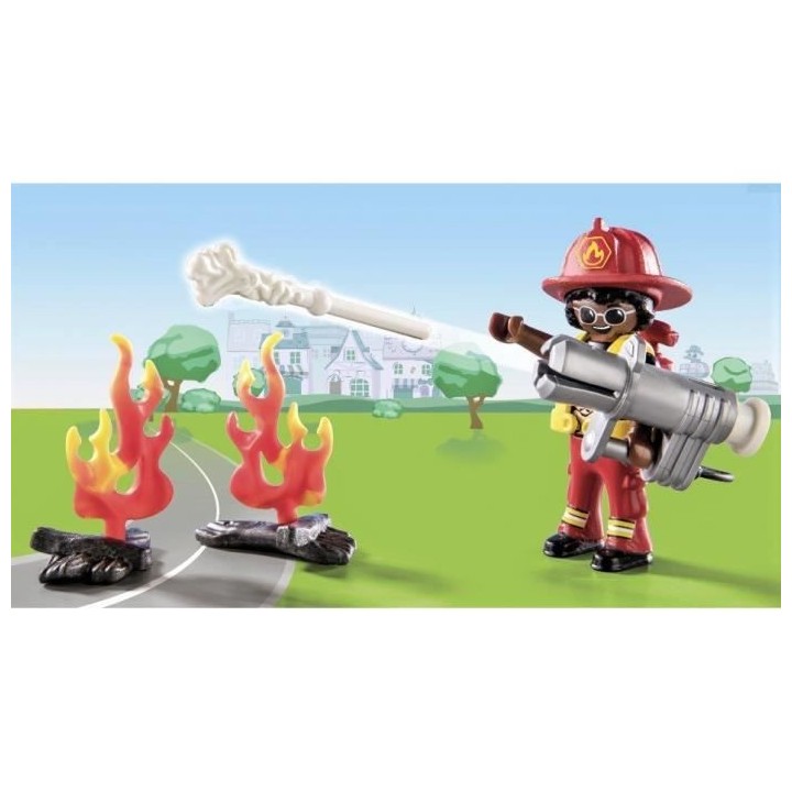 PLAYMOBIL - 70917 - DUCK ON CALL - Pompier et chat