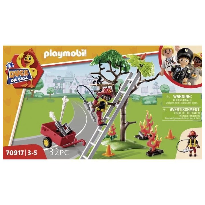 PLAYMOBIL - 70917 - DUCK ON CALL - Pompier et chat