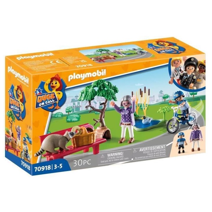 PLAYMOBIL - 70918 - DUCK ON CALL - Policiere et animaux