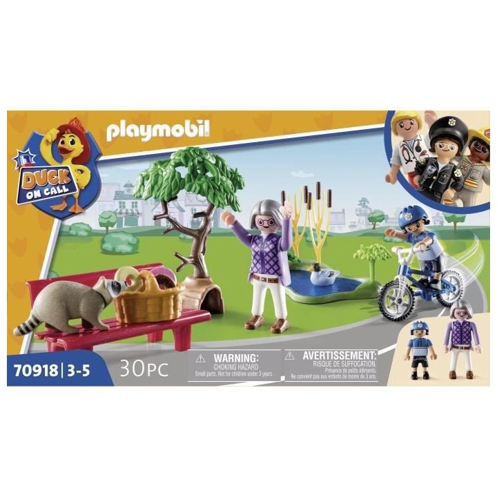 PLAYMOBIL - 70918 - DUCK ON CALL - Policiere et animaux