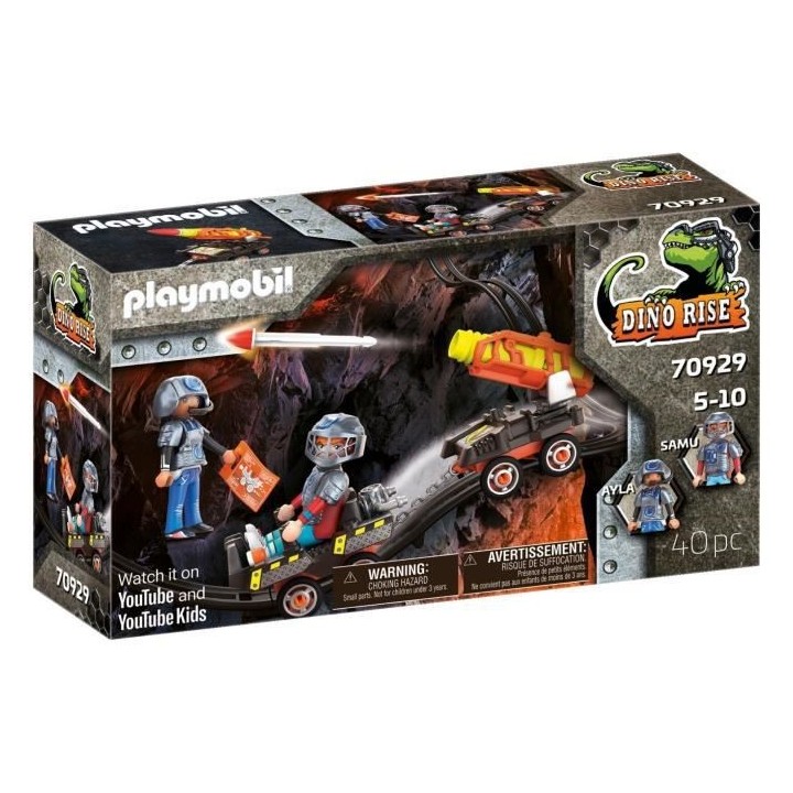 PLAYMOBIL - 70929 - Véhicule de tir pour Dino Mine