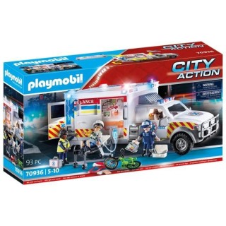 PLAYMOBIL - 70936 - City Action Les Secouristes - Ambulance avec secou