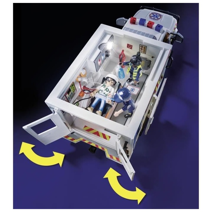PLAYMOBIL - 70936 - City Action Les Secouristes - Ambulance avec secou