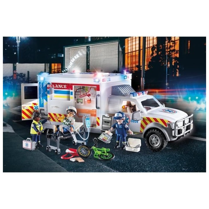 PLAYMOBIL - 70936 - City Action Les Secouristes - Ambulance avec secou