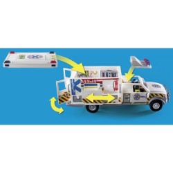 PLAYMOBIL - 70936 - City Action Les Secouristes - Ambulance avec secouristes et blessé