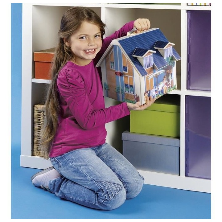 PLAYMOBIL - 70985 - Maison Transportable Bleue