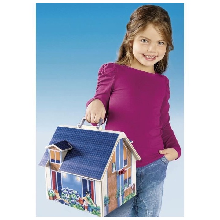 PLAYMOBIL - 70985 - Maison Transportable Bleue