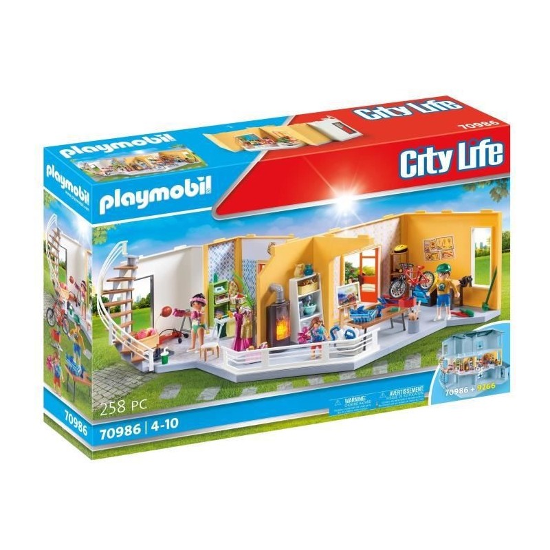 PLAYMOBIL - 70986 - City Life - La Maison Moderne - Etage Supplémentaire Aménagé