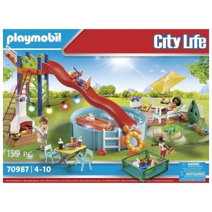 PLAYMOBIL - 70987 - City Life - Espace Détente avec Piscine