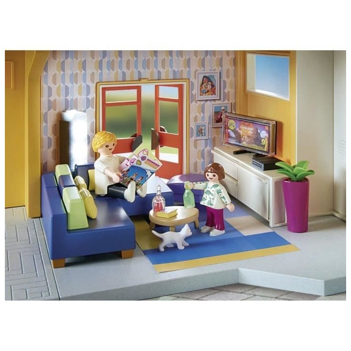PLAYMOBIL - 70989 - City Life - La Maison Moderne - Salon Aménagé