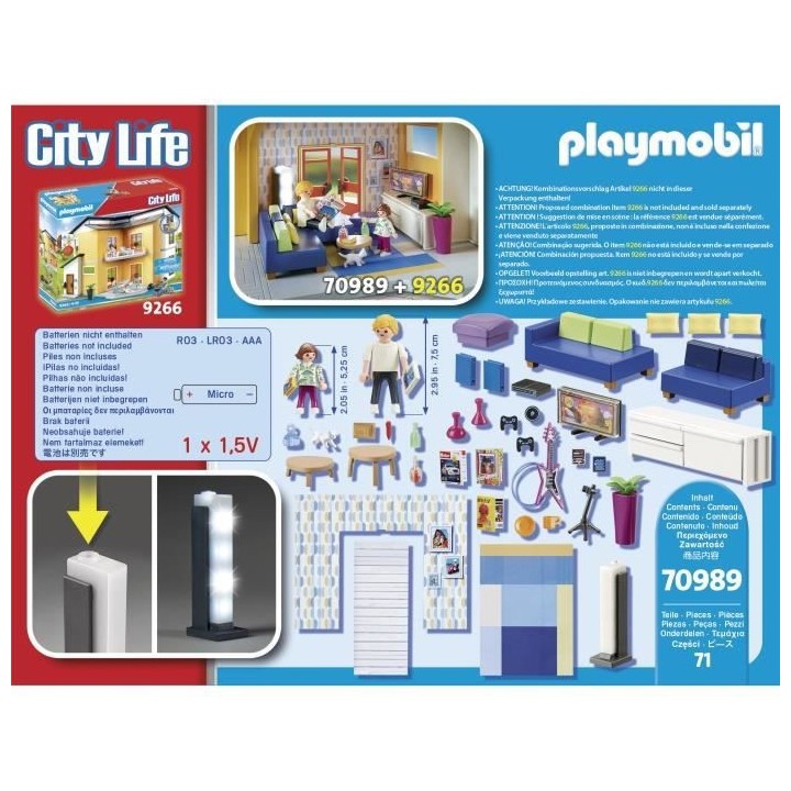 PLAYMOBIL - 70989 - City Life - La Maison Moderne - Salon Aménagé
