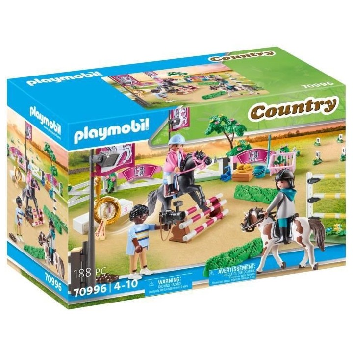 PLAYMOBIL - 70996 - Parcours d'obstacles avec chevaux