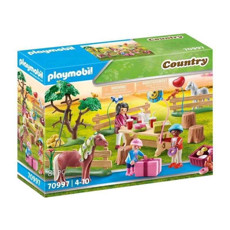 PLAYMOBIL - 70997 - Décoration de fete avec poneys