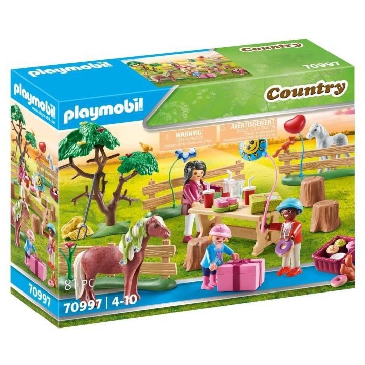 PLAYMOBIL - 70997 - Décoration de fete avec poneys