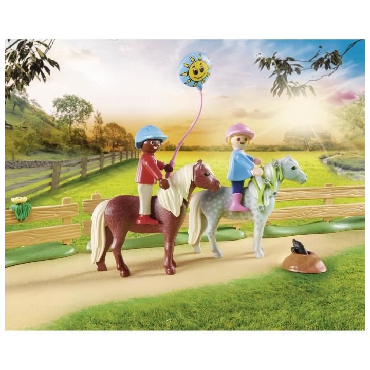 PLAYMOBIL - 70997 - Décoration de fete avec poneys
