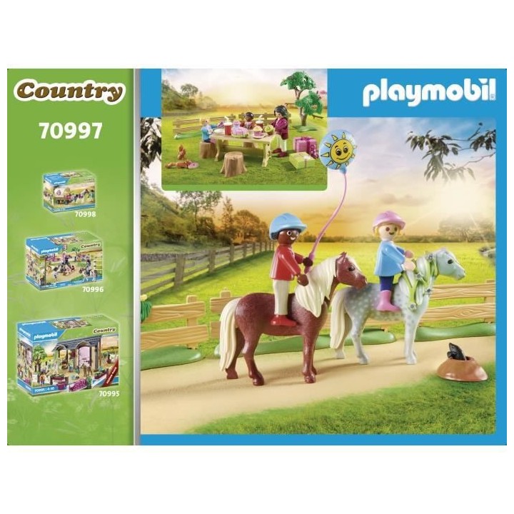 PLAYMOBIL - 70997 - Décoration de fete avec poneys