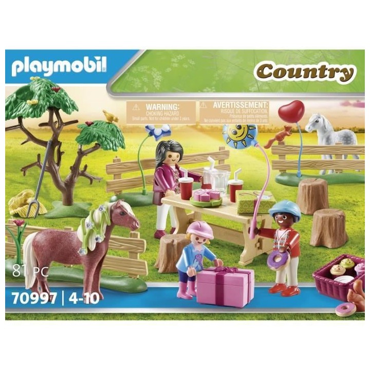 PLAYMOBIL - 70997 - Décoration de fete avec poneys