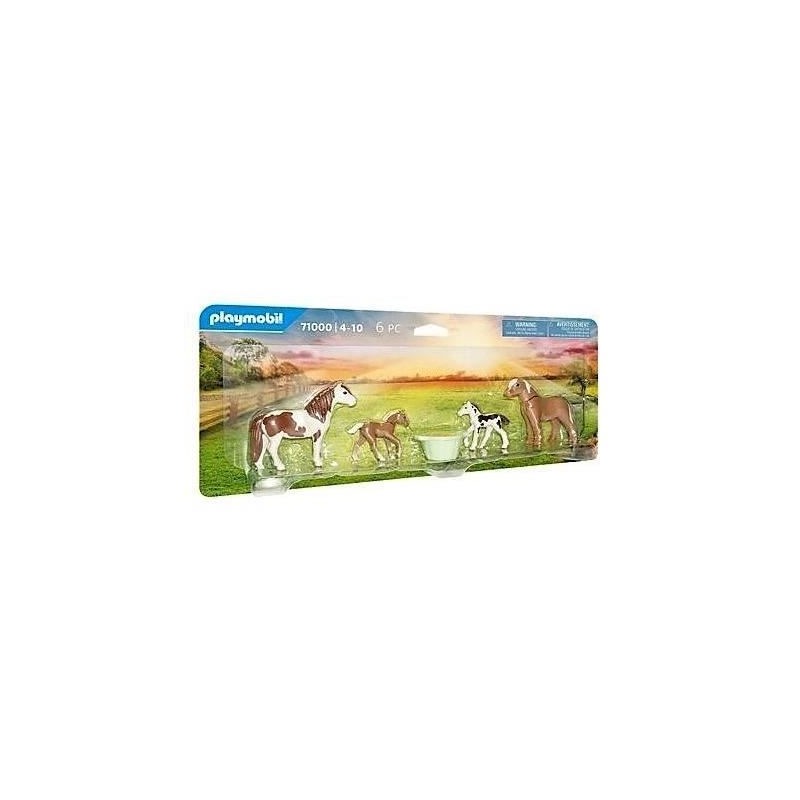 PLAYMOBIL - 71000 - 2 poneys islandais et poulains