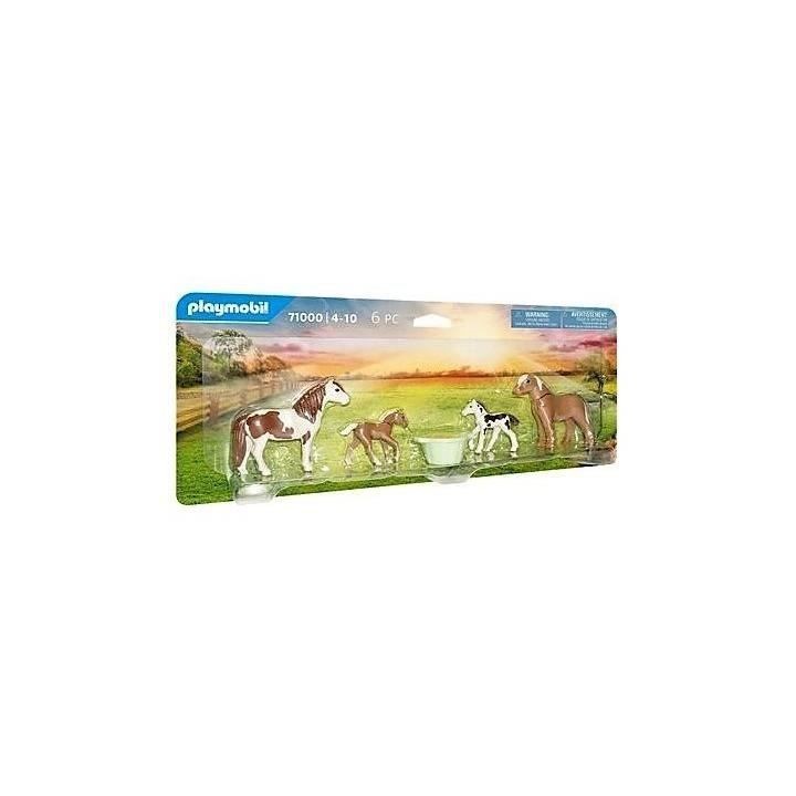 PLAYMOBIL - 71000 - 2 poneys islandais et poulains