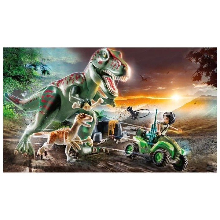 PLAYMOBIL - 71183 - Explorateur avec quad et tyrannosaure